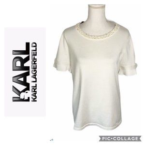 Karl Lagerfeld Paris Short Sleeve Sweater NWT